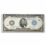 1914 (A-Boston) $5.00 FRN AU (Fr#847C)