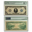 1914 (B-New York) $10 FRN VF-25 PMG (Fr#911C)