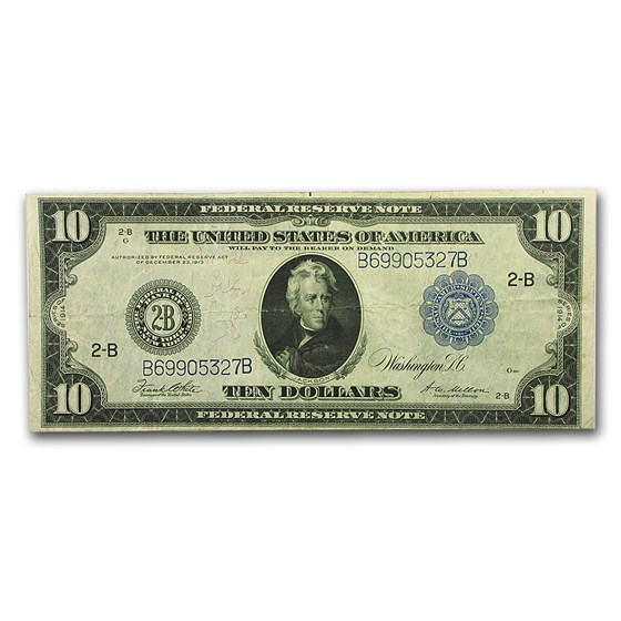 1914 (B-New York) $10 FRN VF (Fr#911B) 1914 (B-New York) $10 FRN VF (Fr#911B)