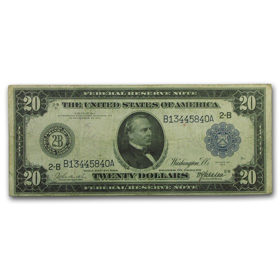 1914 (B-New York) $20 FRN Fine (Fr#968)