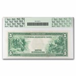 1914 (B-New York) $5.00 FRN CU-63 PPQ PCGS (Fr#851A)