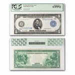 1914 (B-New York) $5.00 FRN CU-63 PPQ PCGS (Fr#851A)