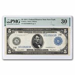 1914 (B-New York) $5.00 FRN VF-30 PMG (Fr#851A)