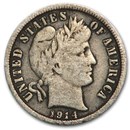 1914 Barber Dime Fine