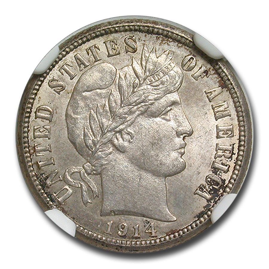 1914 Barber Dime MS-64 NGC