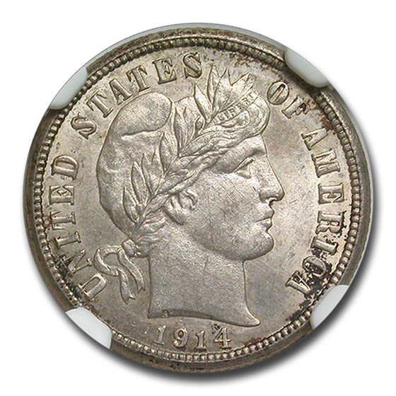 1914 Barber Dime MS-64 NGC 1914 Barber Dime MS-64 NGC