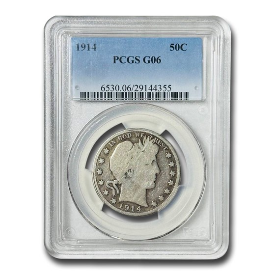 1914 Barber Half Dollar Good-6 PCGS 1914 Barber Half Dollar Good-6 PCGS