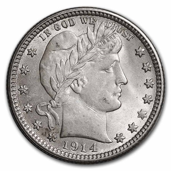 1914 Barber Quarter BU 1914 Barber Quarter BU