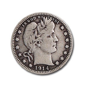 1914 Barber Quarter Fine 1914 Barber Quarter Fine
