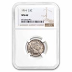 1914 Barber Quarter MS-62 NGC