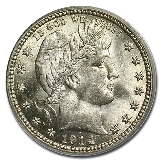 1914 Barber Quarter MS-64 PCGS 1914 Barber Quarter MS-64 PCGS
