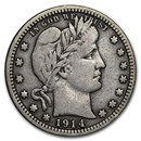 1914 Barber Quarter VF