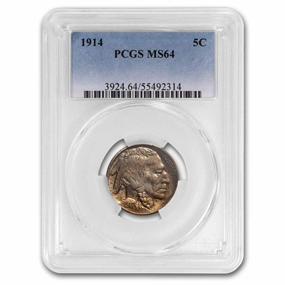 1914 Buffalo Nickel MS-64 PCGS 1914 Buffalo Nickel MS-64 PCGS