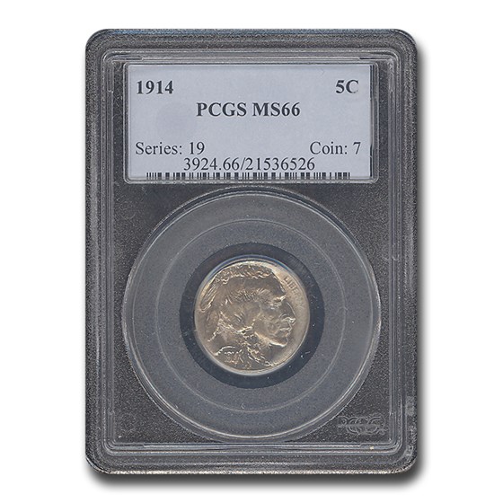 1914 Buffalo Nickel MS-66 PCGS 1914 Buffalo Nickel MS-66 PCGS