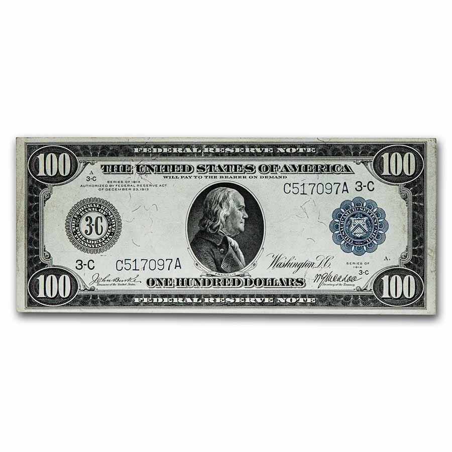 1914 (C-Philadelphia) $100 FRN AU (Fr#1092)