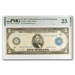 1914 (C-Philadelphia) $5.00 FRN VF-25 PMG (Fr#855C)