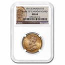 1914 Canada Gold $10 MS-64 NGC (Bank of Canada Hoard)