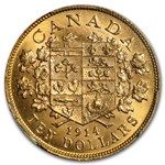 1914 Canada Gold $10 Reserve MS-63+ PCGS (Canadian Gold Reserve)
