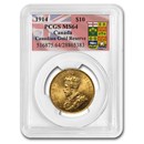 1914 Canada Gold $10 Reserve MS-64 PCGS (Canadian Reserve Hoard)
