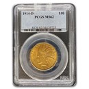 1914-D $10 Indian Gold Eagle MS-62 PCGS