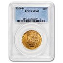 1914-D $10 Indian Gold Eagle MS-63 PCGS