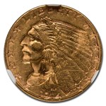 1914-D $2.50 Indian Gold Quarter Eagle AU-58 NGC
