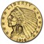 1914-D $2.50 Indian Gold Quarter Eagle AU