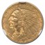 1914-D $2.50 Indian Gold Quarter Eagle MS-61 NGC
