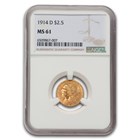 1914-D $2.50 Indian Gold Quarter Eagle MS-61 NGC