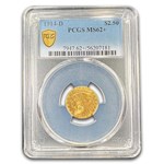 1914-D $2.50 Indian Gold Quarter Eagle MS-62+ PCGS