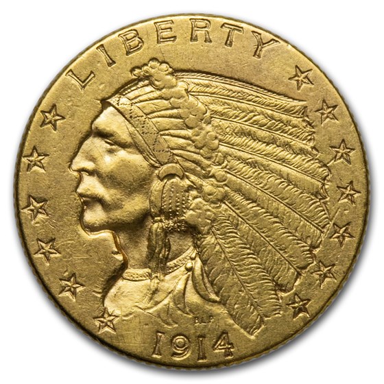 1914-D $2.50 Indian Gold Quarter Eagle XF 1914-D $2.50 Indian Gold Quarter Eagle XF