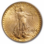 1914-D $20 St Gaudens Gold Double Eagle MS-63 PCGS