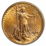 1914-D $20 St Gaudens Gold Double Eagle MS-64 PCGS