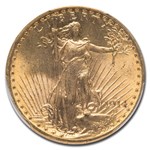 1914-D $20 St Gaudens Gold Double Eagle MS-65+ PCGS