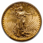 1914-D $20 St Gaudens Gold Double Eagle MS-65 PCGS
