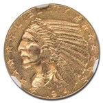 1914-D $5 Indian Gold Half Eagle MS-61 NGC