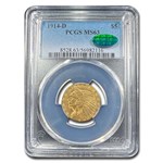 1914-D $5 Indian Gold Half Eagle MS-63 PCGS CAC