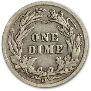 Buy 1914-D Barber Dime Fine | APMEX