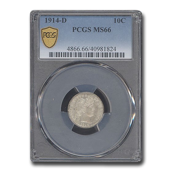 1914-D Barber Dime MS-66 PCGS 1914-D Barber Dime MS-66 PCGS