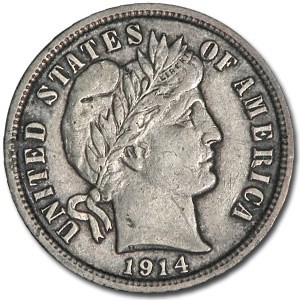 1914-D Barber Dime XF (Details) 1914-D Barber Dime XF (Details)
