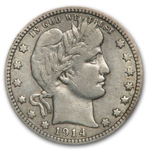 1914-D Barber Quarter Fine