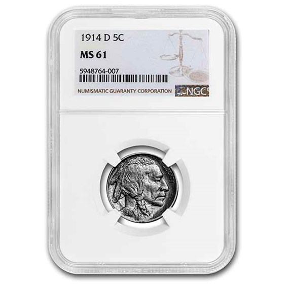 1914-D Buffalo Nickel MS-61 NGC 1914-D Buffalo Nickel MS-61 NGC