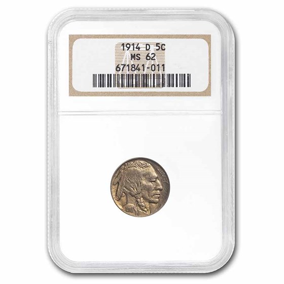 1914-D Buffalo Nickel MS-62 NGC 1914-D Buffalo Nickel MS-62 NGC