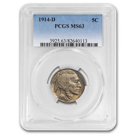 1914-D Buffalo Nickel MS-63 PCGS 1914-D Buffalo Nickel MS-63 PCGS