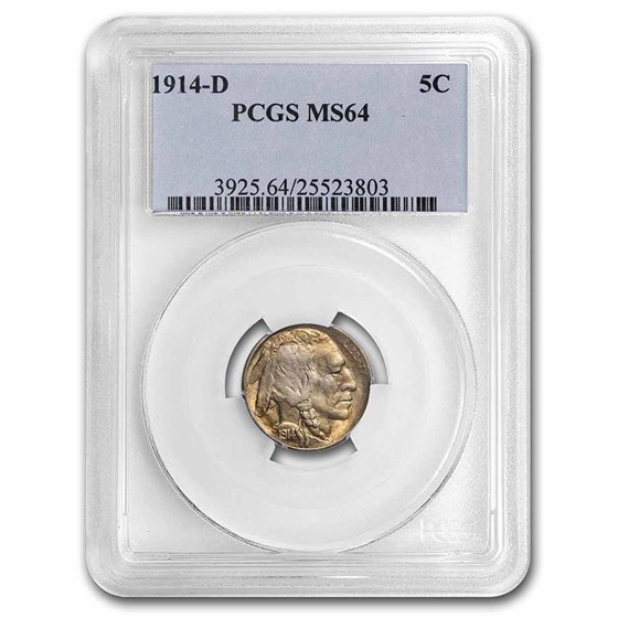 1914-D Buffalo Nickel MS-64 PCGS 1914-D Buffalo Nickel MS-64 PCGS