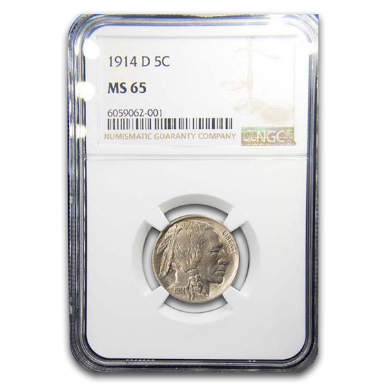 1914-D Buffalo Nickel MS-65 NGC 1914-D Buffalo Nickel MS-65 NGC