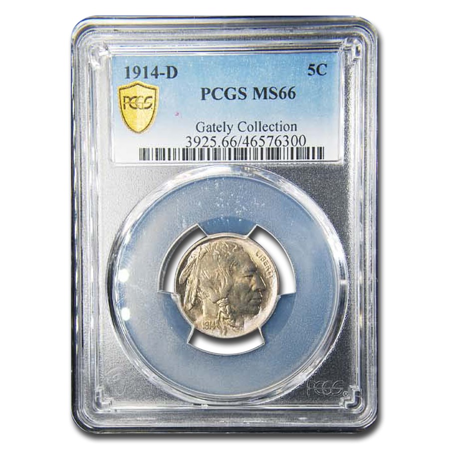 1914-D Buffalo Nickel MS-66 PCGS