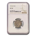 1914-D Buffalo Nickel VF-35 NGC