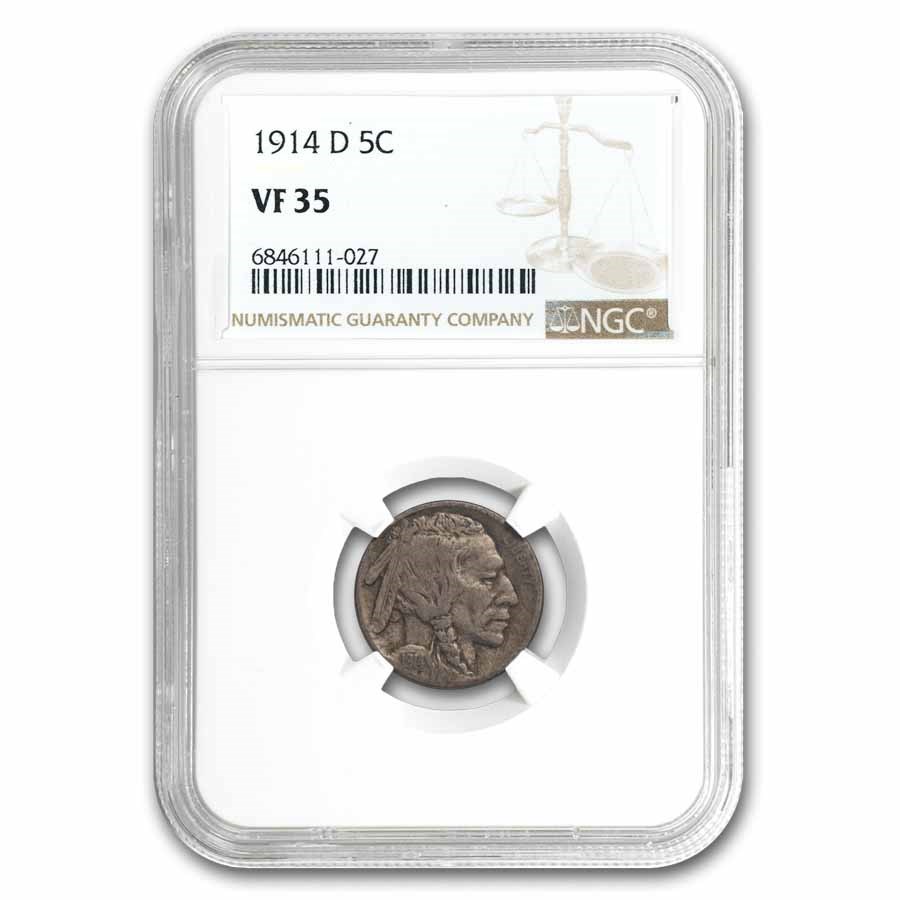 1914-D Buffalo Nickel VF-35 NGC