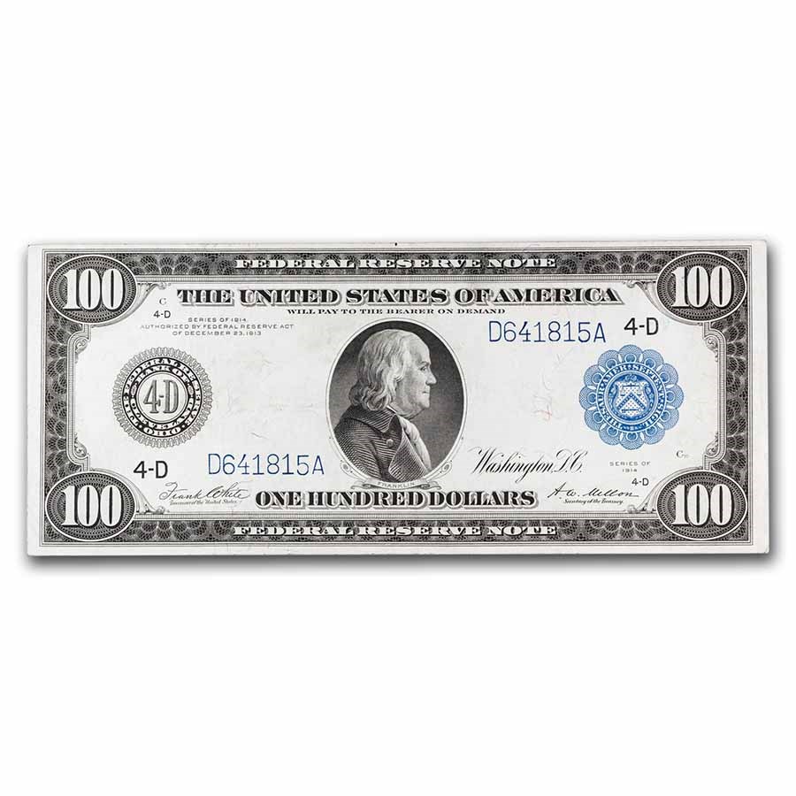 1914 (D-Cleveland) $100 FRN Choice VF (Fr#1099)